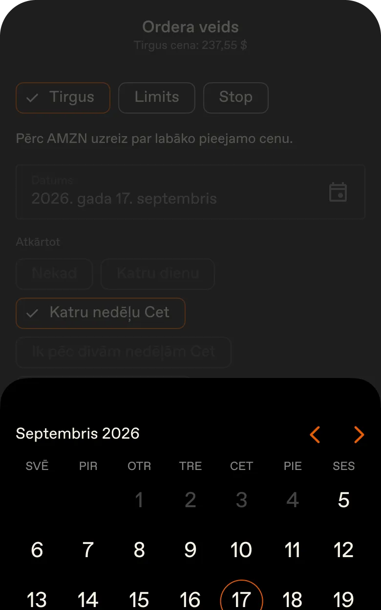 Plāno regulārus pirkumus, lai <span class="font-normal italic">izlīdzinātu</span> ieejas punktu.